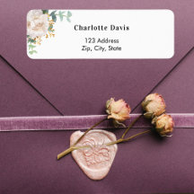 Florales Eukalyptus weißes Rücksendeetikett