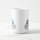 Florales Fahrrad-Wasserfarben-Design Boho Chic Kaf Kaffeetasse (Mittel)