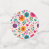Florales Feliz Cumpleaños Fiesta Spanischer Geburt Konfetti (Klein Vorderseite)