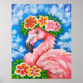 Florales Flamingo Poster (Vorne)