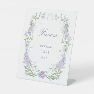 Florales Flieder Lavendel Rahmen Geschenke Sockelschild