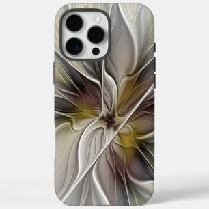 Florales Fraktal, Fantasie-Blume mit Erdtönen iPhone 16 Pro Max Hülle