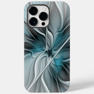 Florales Fraktal Modernes Abstraktes Blumen Blau G Case-Mate iPhone 14 Pro Max Hülle