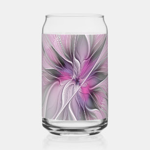 Florales Fraktal Modernes Abstraktes Blumen Pink G Dosenglas