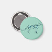 Florales Gepard Magnet (Vorderseite/Rückseite)