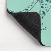 Florales Gepard Mousepad (Ecke)