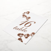 Florales Gold geprägt Folie Tisch Nummer Folieneinladung (Gedreht)