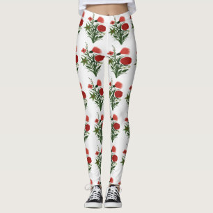 Florales grünes Blatt  Leggings