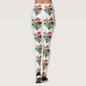 Florales grünes Blatt Leggings (Rückseite)