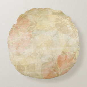 florales Grunge-Hintergrundmuster Rundes Kissen