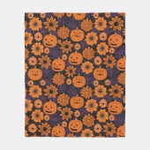 Florales Halloween Fleecedecke (Vorderseite)