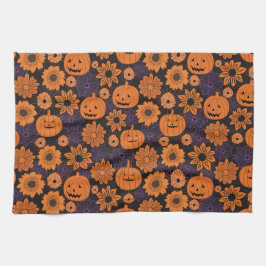 Florales Halloween Geschirrtuch