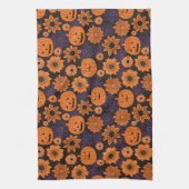 Florales Halloween Geschirrtuch (Vertikal)