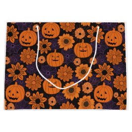 Florales Halloween Große Geschenktüte