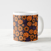 Florales Halloween Jumbo-Tasse (Vorderseite Rechts)