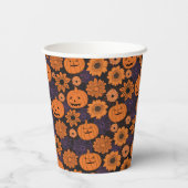 Florales Halloween Pappbecher (Rückseite)