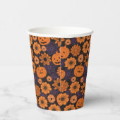 Florales Halloween Pappbecher (Rechts)