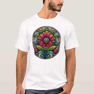 Florales Harmonie-Mandala – Lebendige botanische S T-Shirt