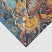 Florales Katzen-Dekor Seidenpapier (Detail)