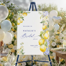 Florales Lemon-Mittelmeer-Brautjungfernabschied-Wi