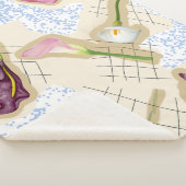 Florales Lilienmuster  Sherpadecke (3/4)