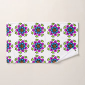 Florales Mandala-Muster Badhandtuch Set (Handtuch)