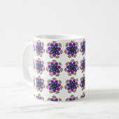 Florales Mandala-Muster Kaffeetasse (Vorderseite Links)