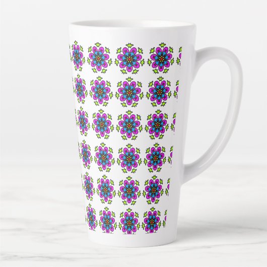 Florales Mandala-Muster Milchtasse (Rechts)