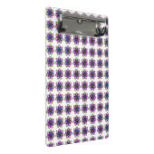 Florales Mandala-Muster Mini Klemmbrett (Schrägansicht)