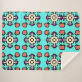 Florales Mandala-Muster Sherpadecke (Vorderseite (Horizontal))