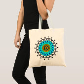 Florales Mandala-Muster Tragetasche (Vorderseite (Produkt))