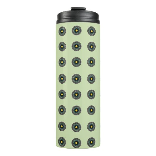 Florales Mandala-Nahtloses Muster Thermosbecher (Vorderseite)