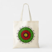Florales Mandala-Nahtloses Muster Tragetasche (Rückseite)