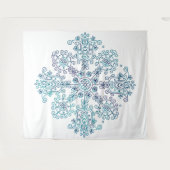 Florales Mandala Wandteppich (Vorderseite (Horizontal))