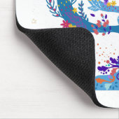 florales Menora Chanukka Mousepad (Ecke)