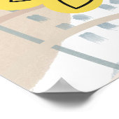 Florales minimalistisches Abstrakt Poster (Ecke)