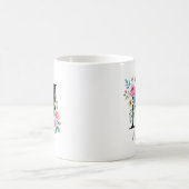 Florales Monogramm – Buchstabe M Kaffeetasse (Mittel)