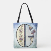 florales Monogramm G Tasche (Rückseite)