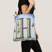 florales Monogramm H Tasche (Von Nahem)