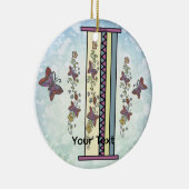 florales Monogramm I Keramik Ornament (Rechts)