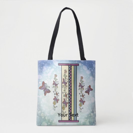 florales Monogramm I Tasche (Vorderseite)