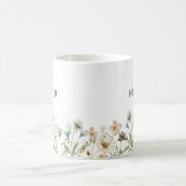 Florales Monogramm Kaffeetasse (Mittel)