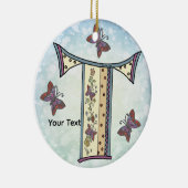 florales Monogramm Keramik Ornament (Rechts)