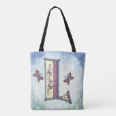 florales Monogramm L Tasche (Rückseite)