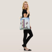 florales Monogramm L Tasche (Am Model)
