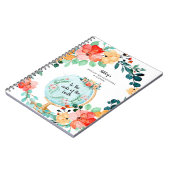 Florales Monogramm | Missionsreise Andachtsjournal Notizblock (Linke Seite)