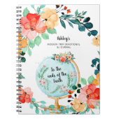 Florales Monogramm | Missionsreise Andachtsjournal Notizblock (Vorderseite)