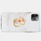 Florales Monogramm Namensinitiale B Buchstabe pers Case-Mate iPhone Hülle (Rückseite (Horizontal))
