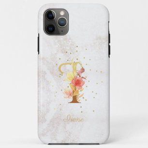 Florales Monogramm Namensinitiale I Buchstabe pers Case-Mate iPhone Hülle