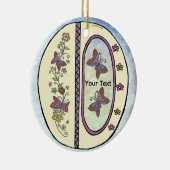 florales Monogramm O Keramik Ornament (Rechts)